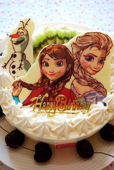 アナと雪の女王のバースデーケーキ いっしょにtea Time